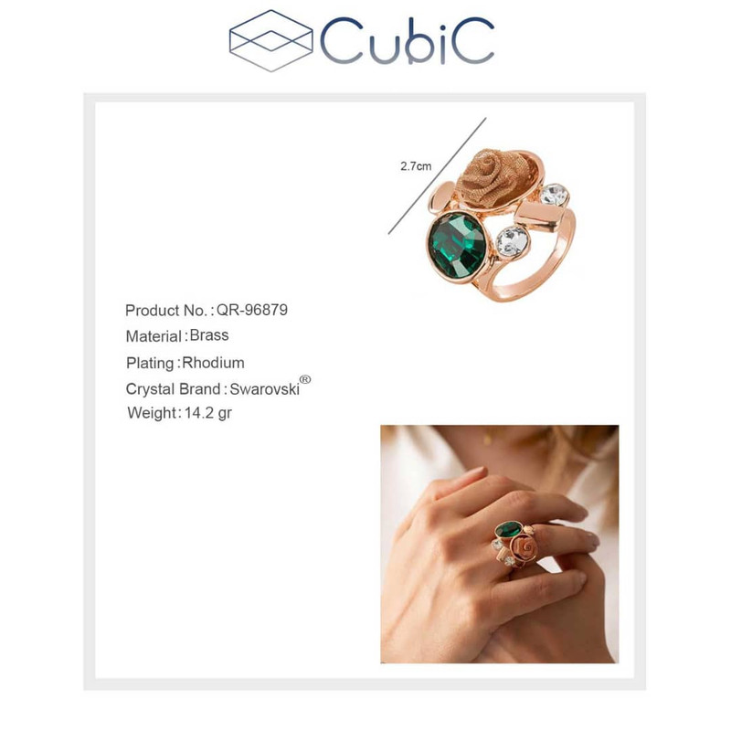 انگشتر زنانه کوبیک مدل QN-96879