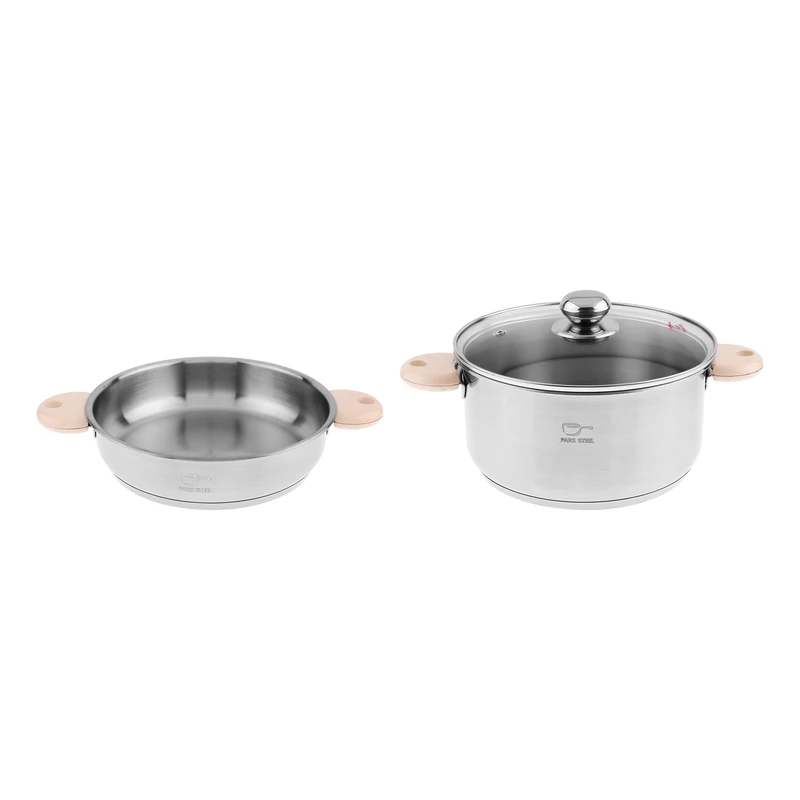 سرویس تابه و قابلمه 3 پارچه پارس استیل مدل رایکا کد 2024