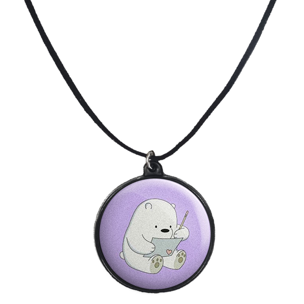 گردنبند پرمانه طرح خرس‌های کله‌فندقی کد pmb.10265 مدل دو طرفه