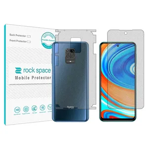Matte Rockspace HyMTT screen protector suitable for the Xiaomi Redmi Note 9 Pro Max mobile phone along with the back of the phone