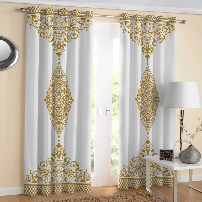 پرده مدل هازان چاپی طرح سنتی  کد 3136 سایز 280x140 سانتی متر