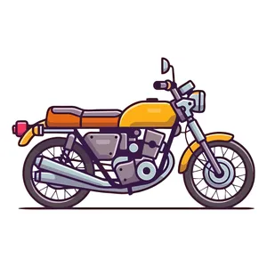 برچسب بدنه موتور سیکلت طرح موتور قدیمی کد01