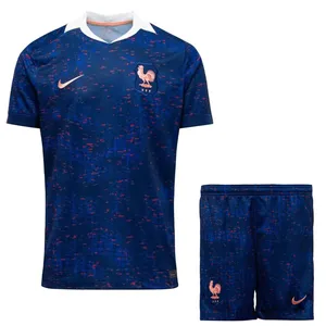 ست تی‌شرت آستین کوتاه و شلوارک ورزشی مردانه مدل فرانسه کد Home 2025