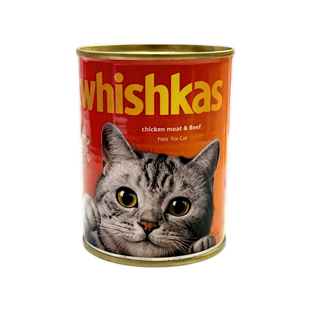 کنسرو غذای گربه بالغ ویشکاس مدل پته طعم گوشت گوساله و مرغ وزن ۳۸۰ گرمی