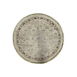 فرش ماشینی 440 شانه زمینه نسکافه‌ای حاشیه نسکافه ای مدل سلطان آباد