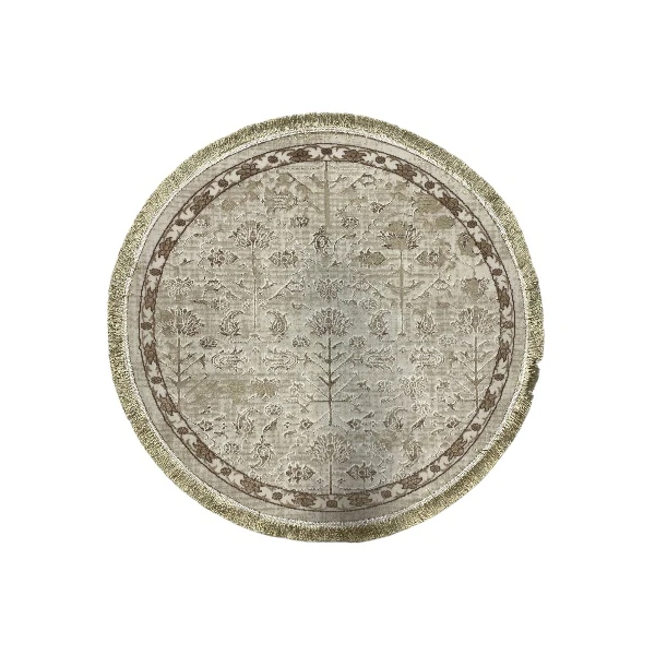 فرش ماشینی 440 شانه زمینه نسکافه‌ای حاشیه نسکافه ای مدل سلطان آباد