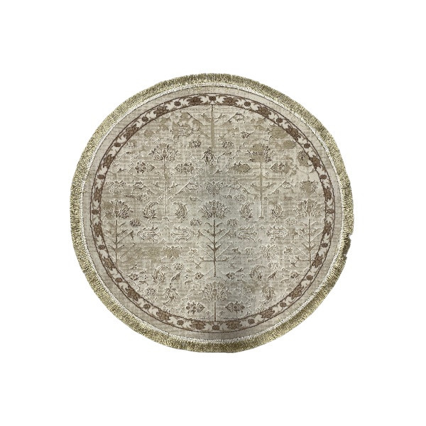 فرش ماشینی 440 شانه زمینه نسکافه ای حاشیه نسکافه ای مدل سلطان آباد