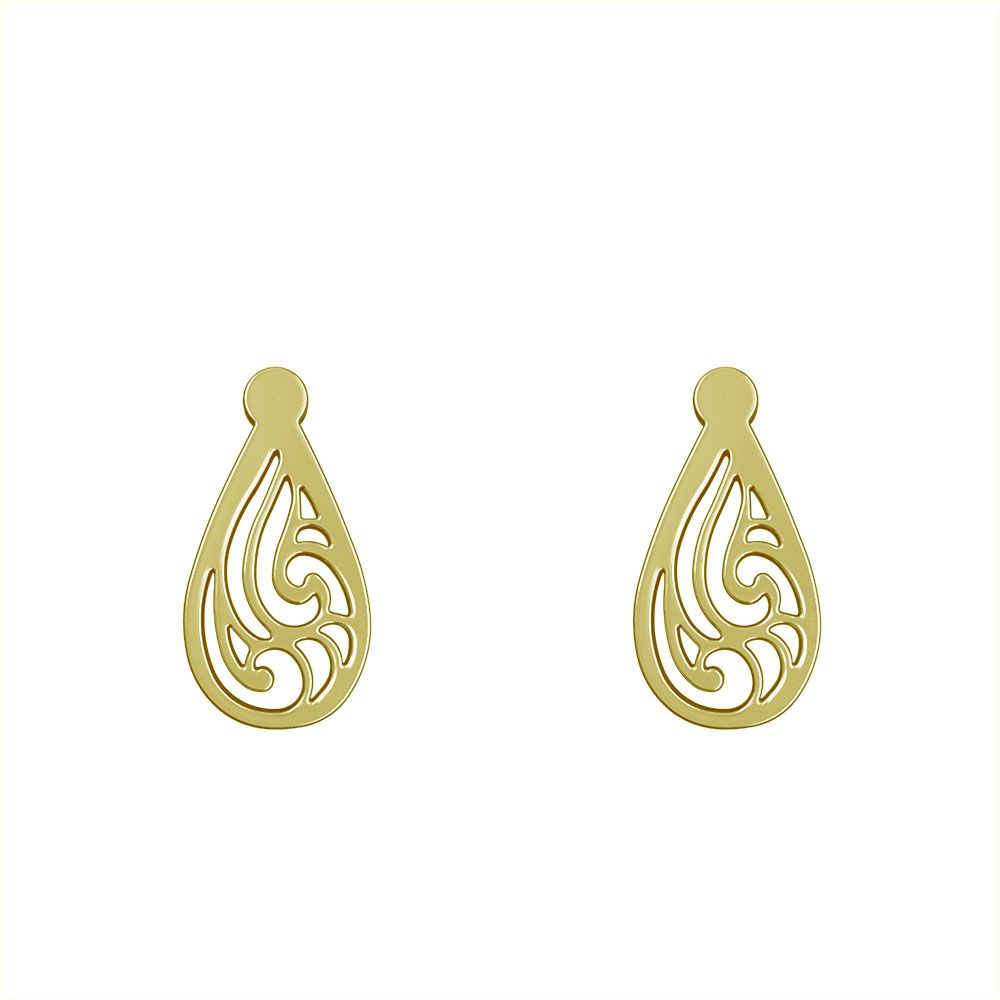 گوشواره طلا 18 عیار زنانه مدوپد مدل هندسی کد GA1-10524 -  - 2