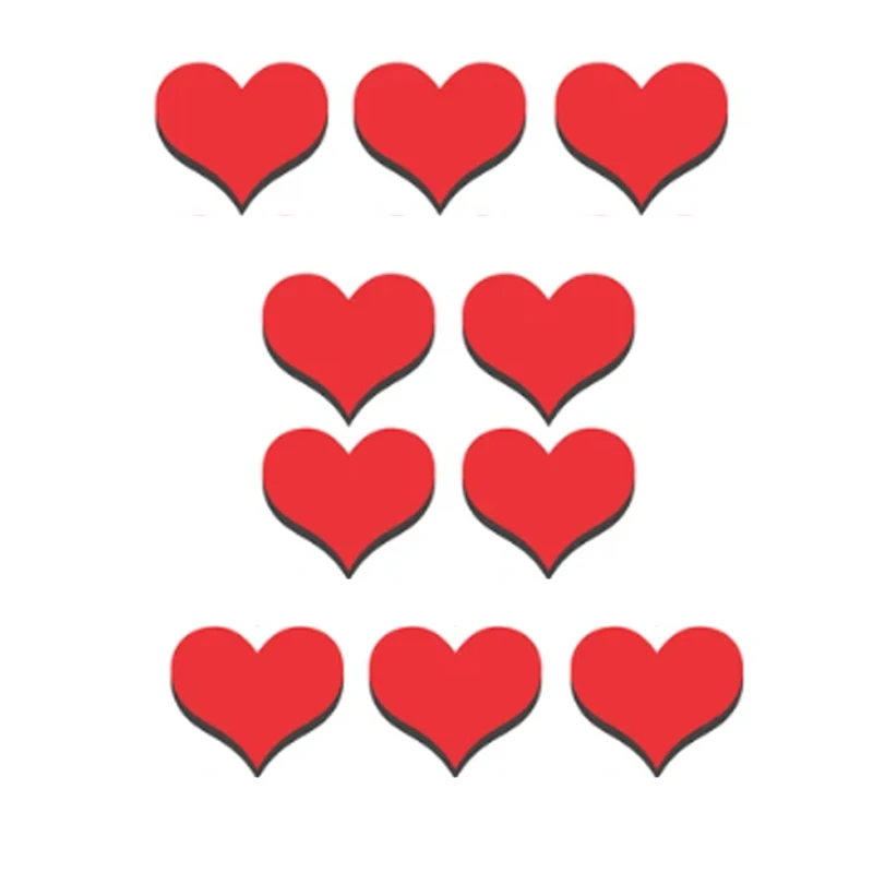 ابزار کادویی و تزئینی طرح قلب مدل LOVE بسته 10 عددی