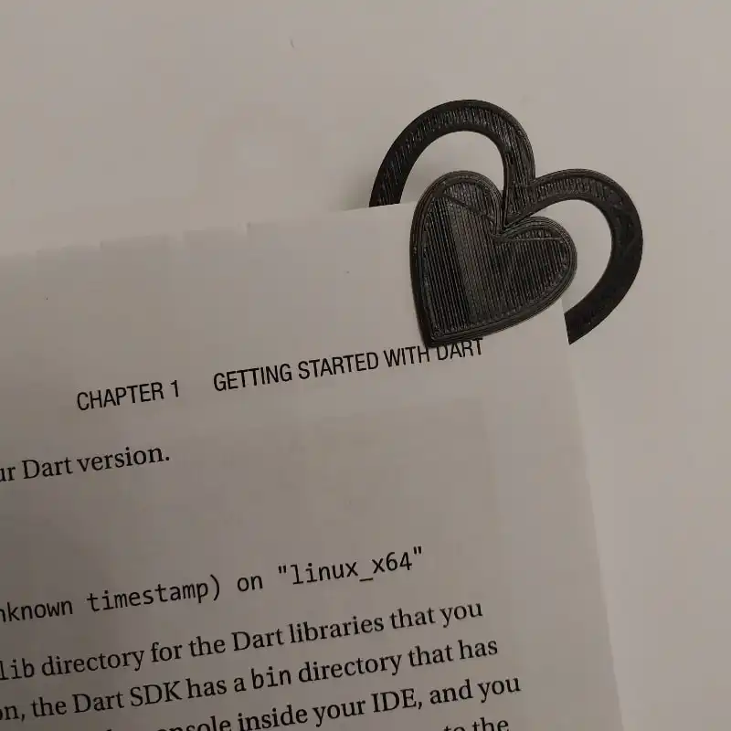 گیره نگهدارنده صفحه کتاب مدل قلب بسته 3 عددی