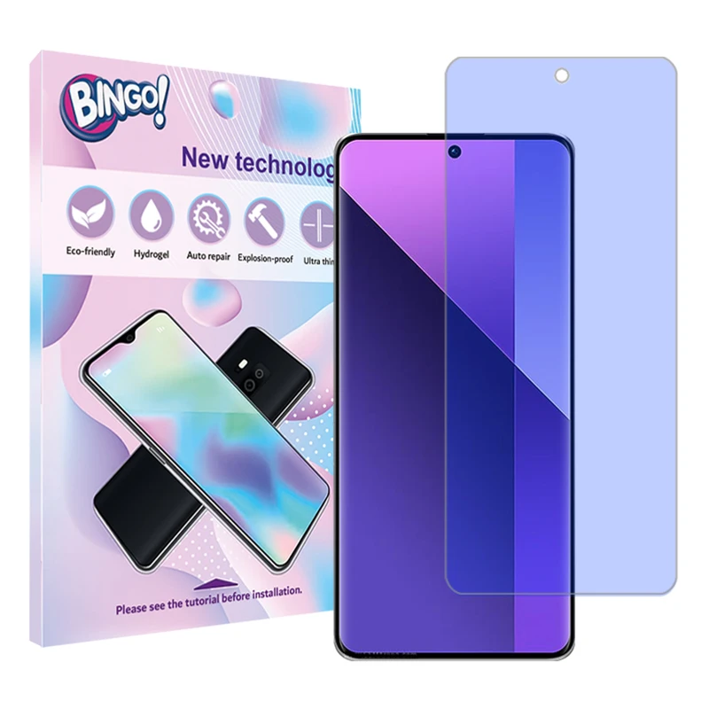 محافظ صفحه نمایش ضد اشعه آبی بینگو مدل  Toughمناسب برای گوشی موبایل شیائومیRedmi Note 13 Pro Plus 