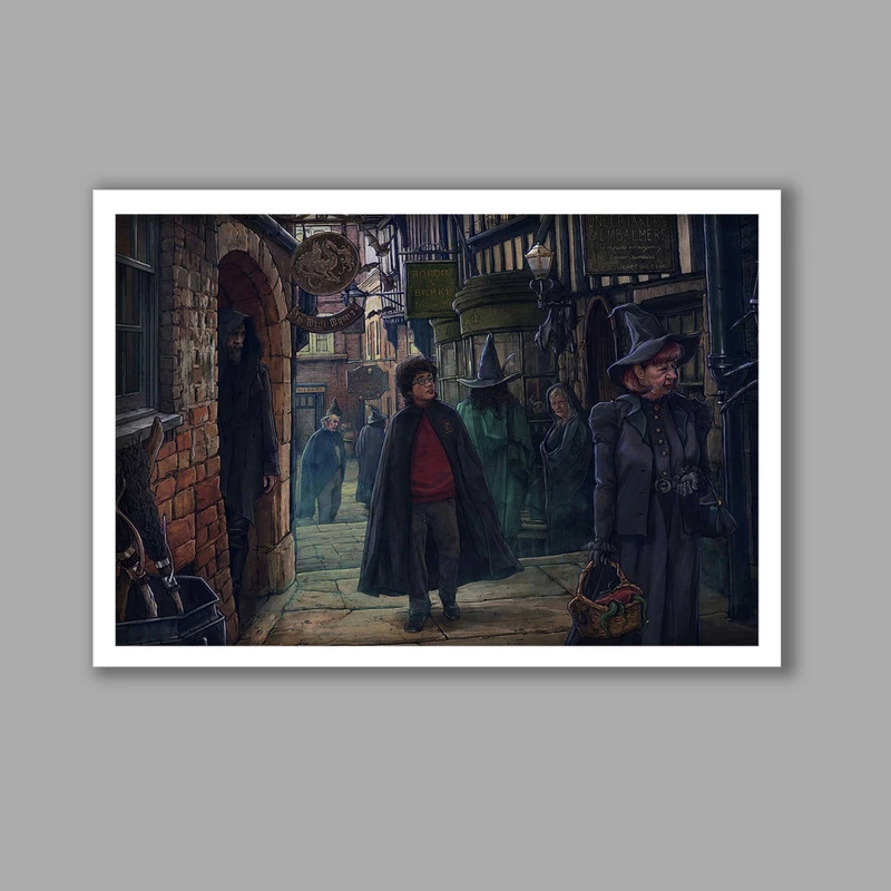 تابلو لیلیان مدل هری پاتر Harry Potter کد LA-G11416 فریم سفید