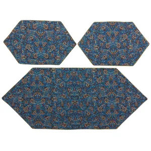 ست 3 تکه رومیزی ترمه کد TRSETE69