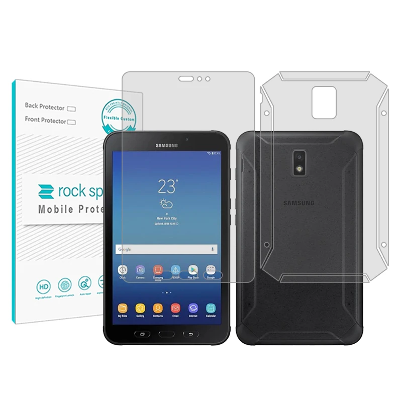 محافظ صفحه نمایش شفاف راک اسپیس مدل Hygel مناسب برای تبلت سامسونگ Galaxy Tab Active 2 به همراه محافظ پشت تبلت
