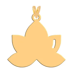 آویز گردنبند طلا 18 عیار زنانه فرشته مدل برگ WNL-000268