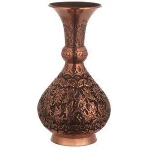 گلدان مسی مس قلم زنی اصفهان مدل a12