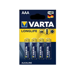 باتری نیم قلمی وارتا مدل Longlife -MN2400-LR03 بسته  4 عددی
