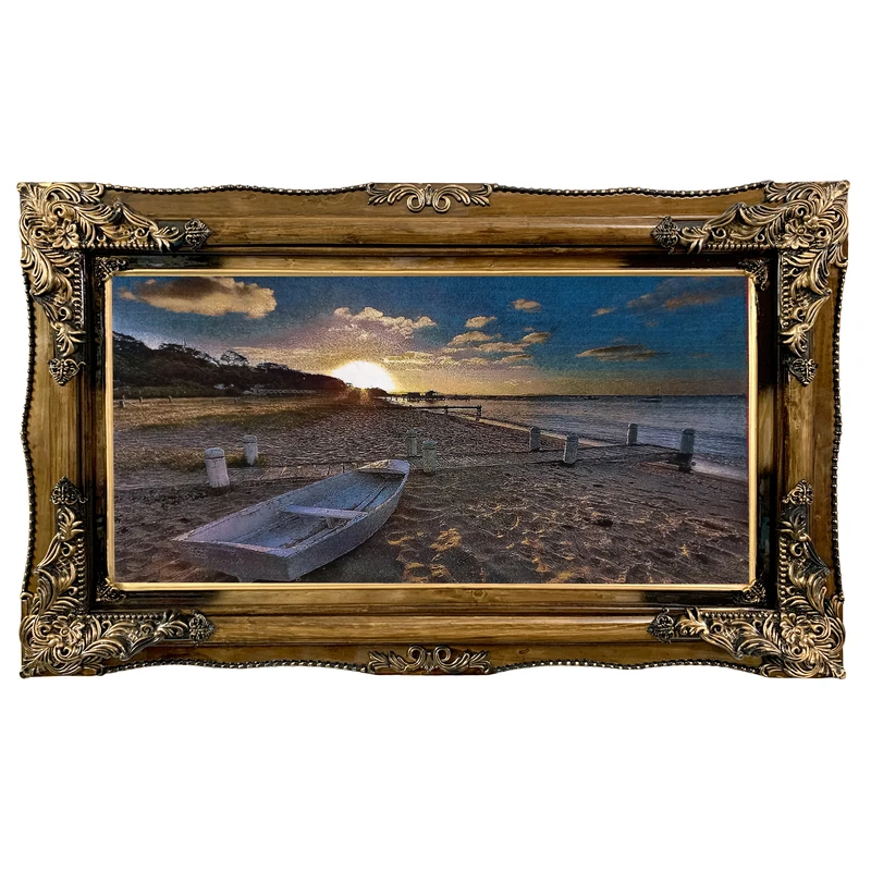 تابلو فرش ماشینی طرح دستبافت مدل ساحل کد 8358