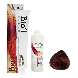 کیت رنگ مو بیول سری BURGUNDY RED شماره 4.62 حجم 100 میلی لیتر رنگ قرمز بورگاندی خیلی تیره