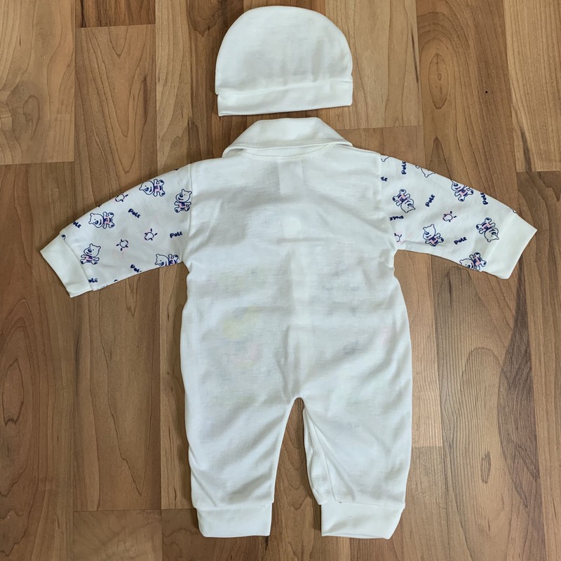 ست سرهمی و کلاه نوزادی مدل A&amp;S