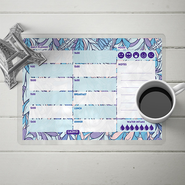 تخته وایت برد لاژید مدل پلنر برنامه ریزی کد PL06 سایز 20*30 سانتی متر مجموعه 2 عددی