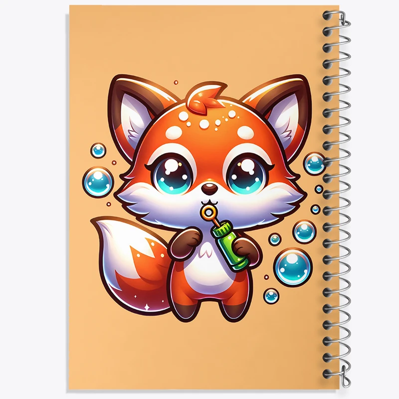 دفتر مشق 100 برگ خندالو طرح روباه کیوت کد F7723