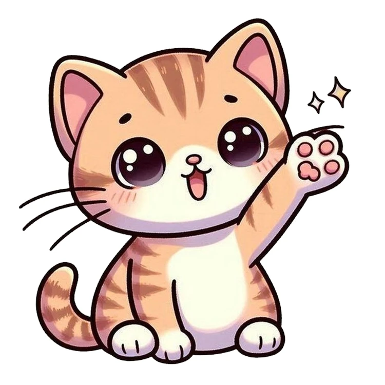 استیکر پارچه و لباس پاد آفرین مدل کارتونی گربه کد S1652