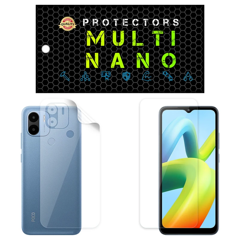 محافظ صفحه نمایش مولتی نانو مدل X-SFT مناسب برای گوشی موبایل شیائومی Redmi A2 Plus به همراه محافظ پشت