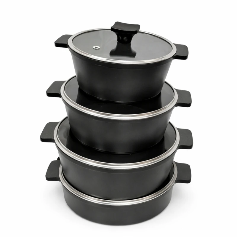 سرویس قابلمه و تابه چدن ۸ پارچه ای ام دی مدل sg4