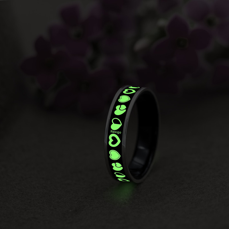 انگشتر ناکسیگو مدل شب تاب طرح قلب کد RB15502