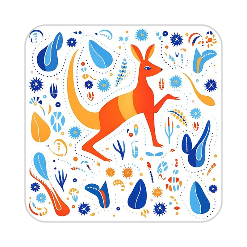 زیر لیوانی کاکتی طرح حیوانات رنگی مدل mp25421