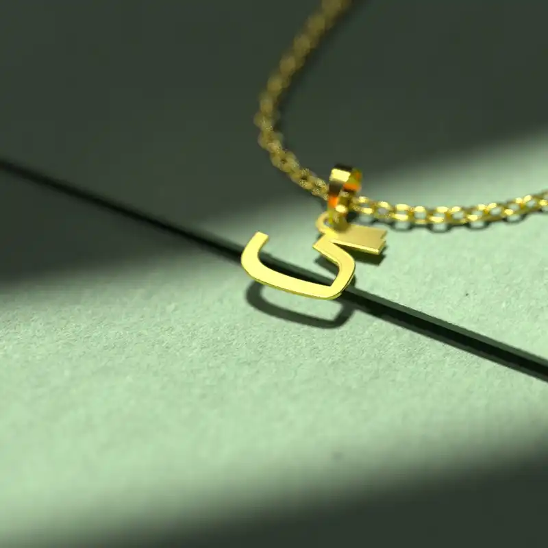 گردنبند طلا 18 عیار زنانه مدوپد مدل حرف گ کد I3-1-1486