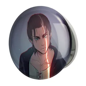 آینه جیبی خندالو طرح ارن یگر انیمه اتک آن تایتان Attack on Titan مدل تاشو کد 11011 