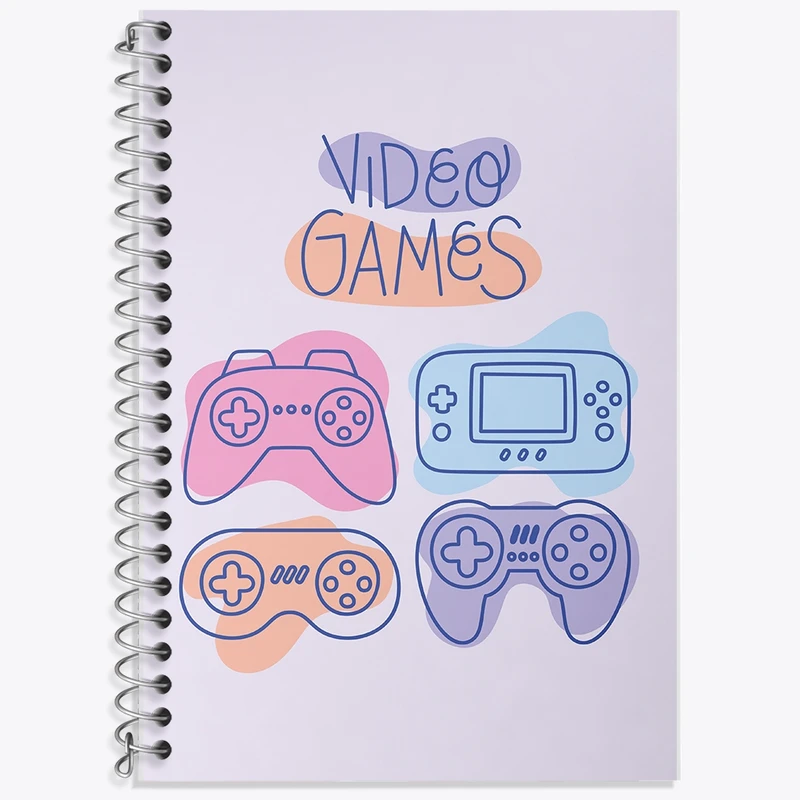 دفتر زبان 50 برگ خندالو مدل سه خط طرح گیمر (Gamer) کد F1542