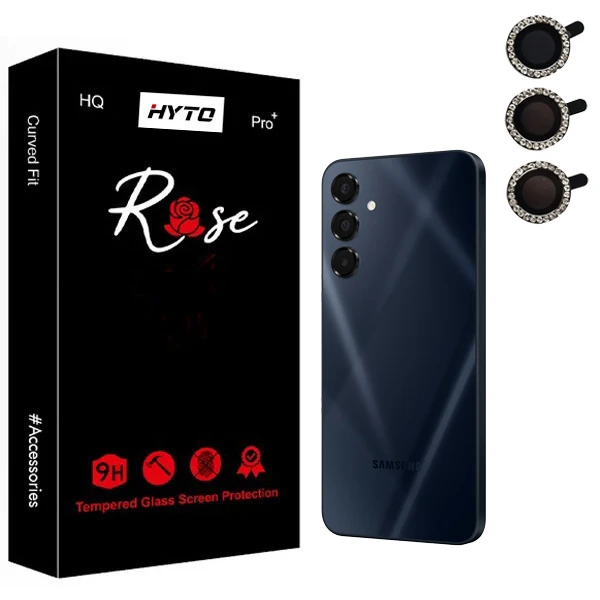 محافظ لنز دوربین نگین دار هیتو مدل Rose Jewel Royal مناسب برای گوشی موبایل سامسونگ Galaxy A16