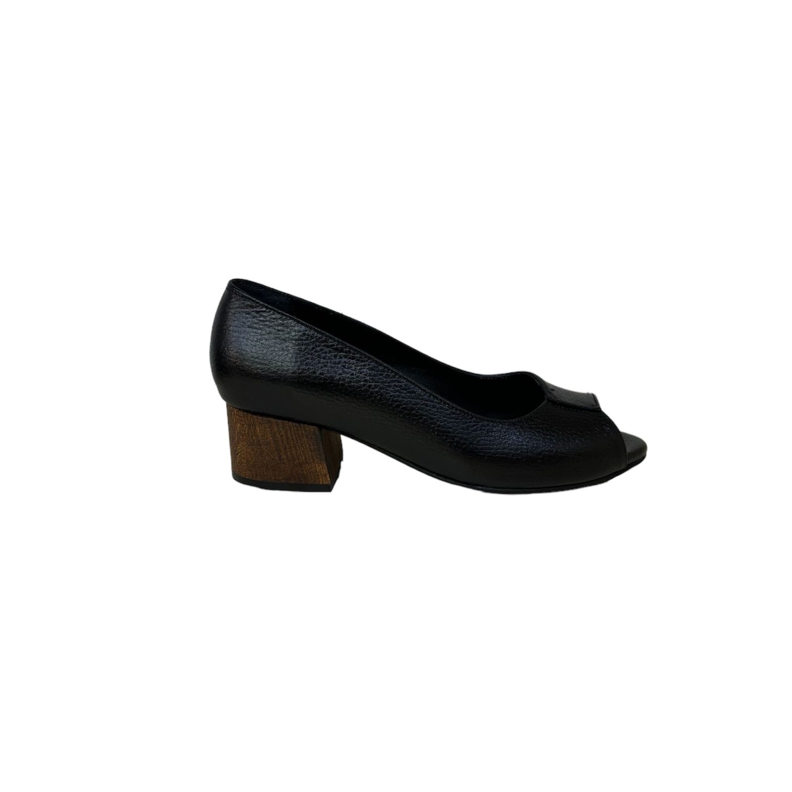 صندل زنانه مدل SZM 136 CHR چرم طبیعی رنگ مشکی -  - 2