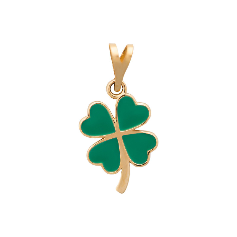 آویز گردنبند طلا 18 عیار زنانه فرشته مدل شبدر کد WANR-00012