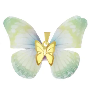 آویز گردنبند طلا 18 عیار زنانه مدل پروانه