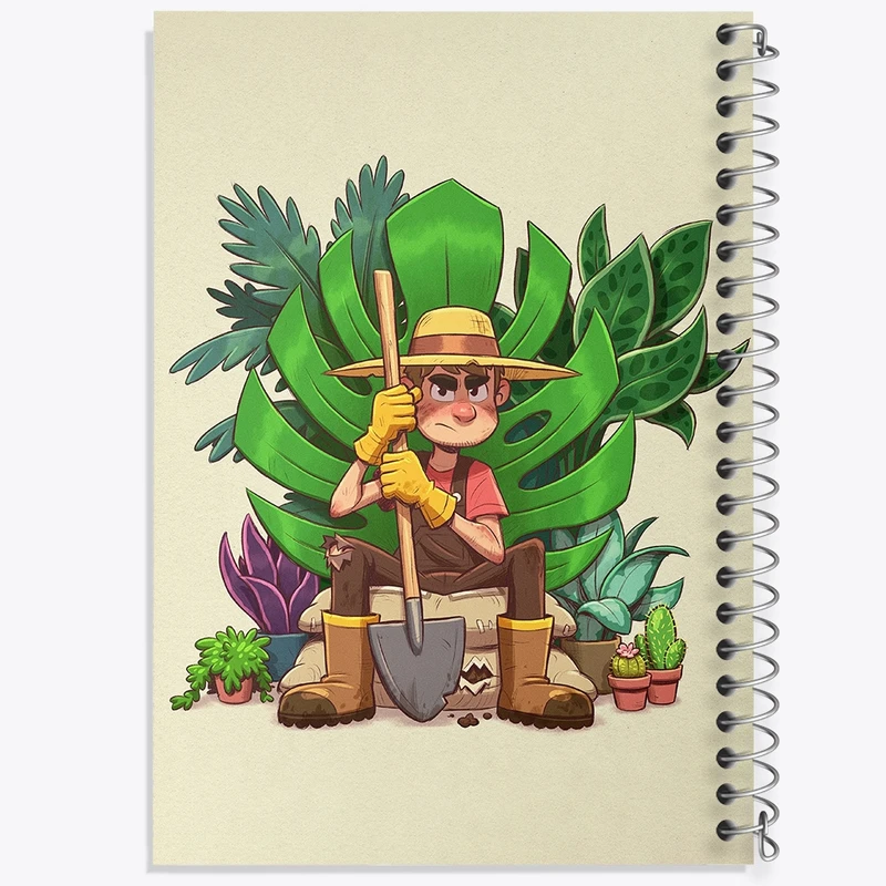 دفتر شطرنجی 50 برگ خندالو مدل باغبان کد F567