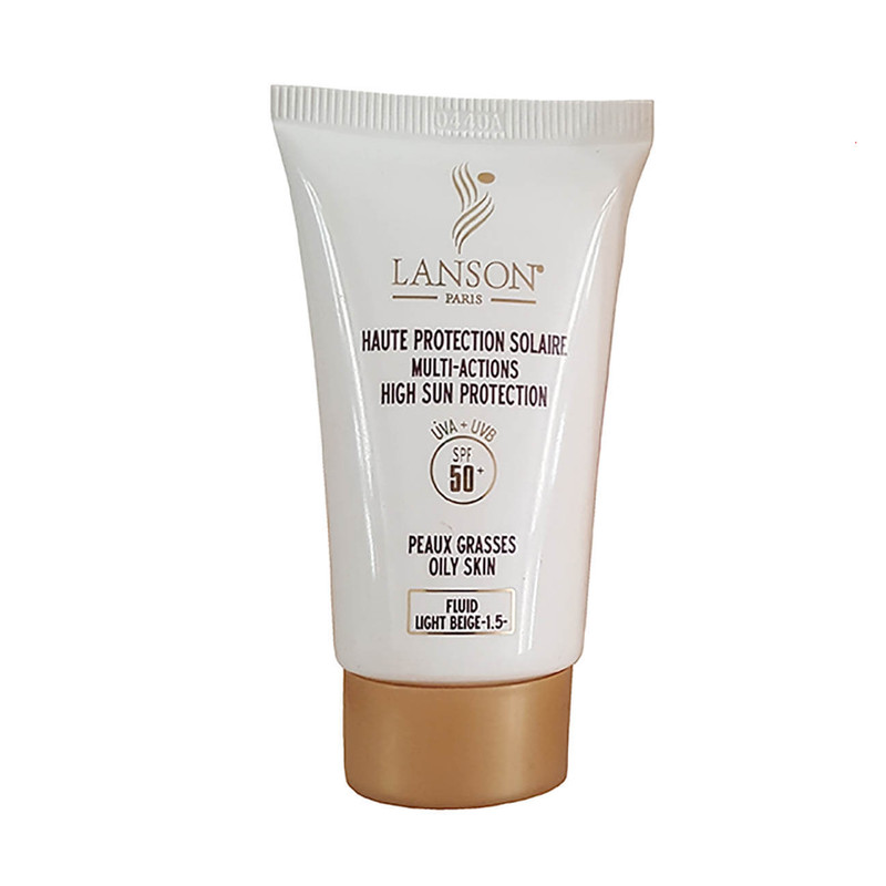 کرم ضدآفتاب رنگی لانسون SPF50 مدل مولتی اکشن شماره 1.5، مناسب پوست‌های چرب، حجم 40 میلی‌لیتر