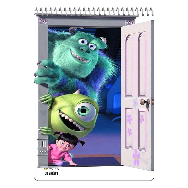 دفتر نقاشی 50 برگ سیمی کارنیکا طرح کارخانه هیولاها Monsters کد 12330