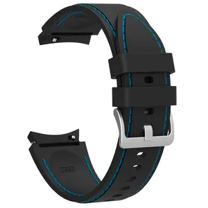 Masir Stitched Bluix Silicone Fit Strap suitable for Samsung Galaxy Watch 7 40mm / Watch 7 44mm / Watch FE 40mm