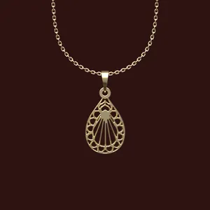 گردنبند طلا 18 عیار زنانه مدوپد مدل هندسی کد X2-1-1034