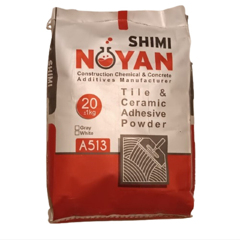چسب‌ کاشی و سرامیک پودری دوجزئی نویان شیمی کد A513 وزن 20 کیلوگرم