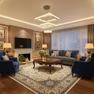 لوستر سه حلقه ژرفا مدل مدرن کد 503015