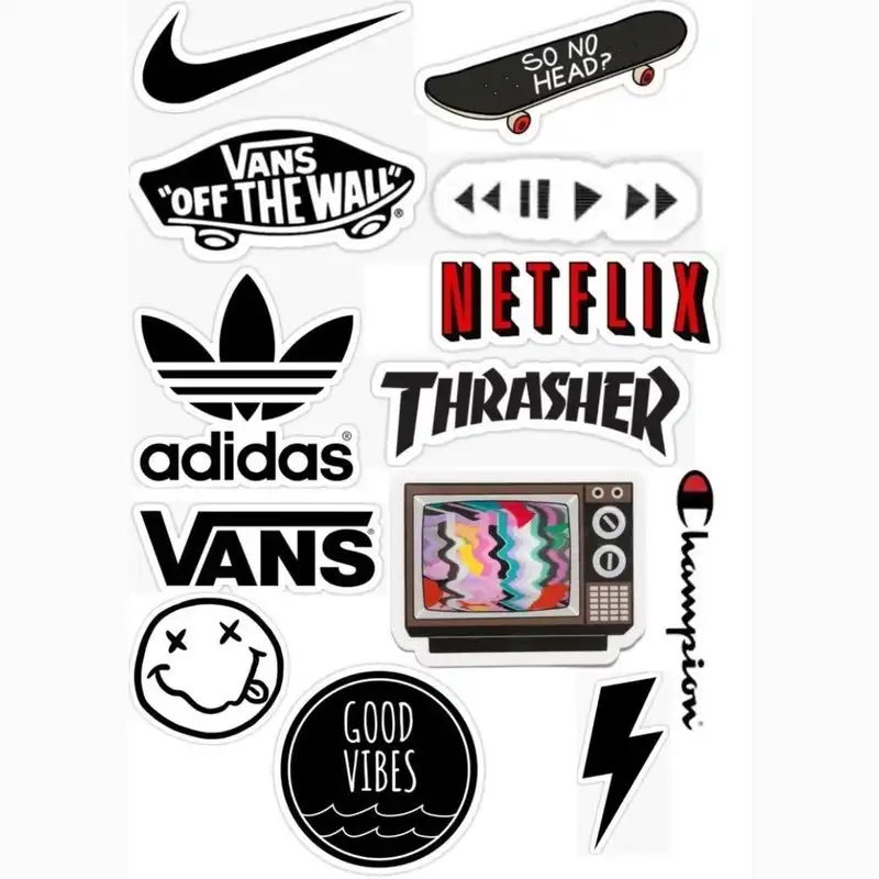 استیکر لپ تاپ طرح متن مجموعه 13 عددی