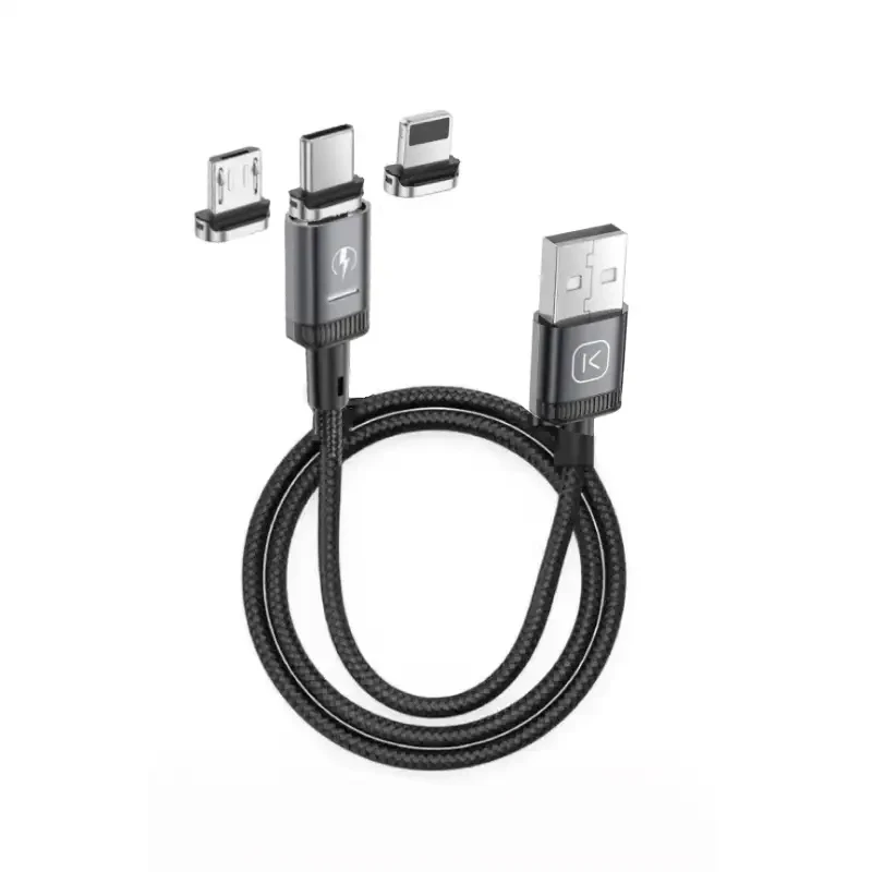 کابل تبدیل USB به MicroUSB / USB-C / لایتنینگ کولا مدل KL-X25 طول ۰.۵ متر