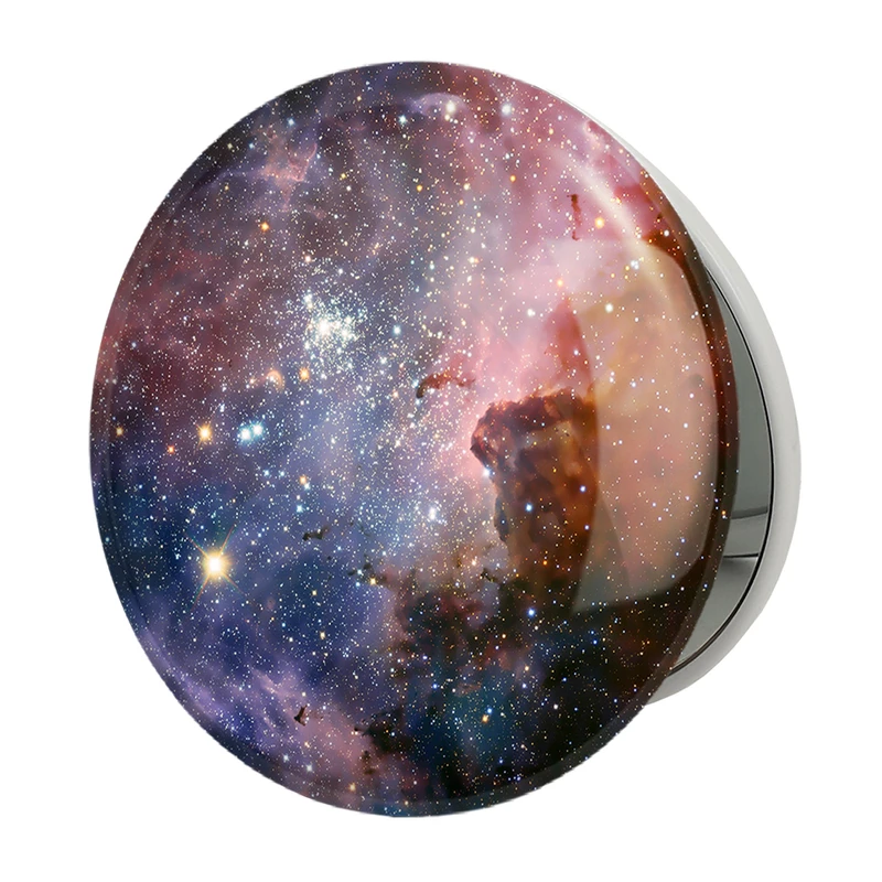 آینه جیبی خندالو طرح کهکشان و سیاره ها مدل تاشو کد 25362 