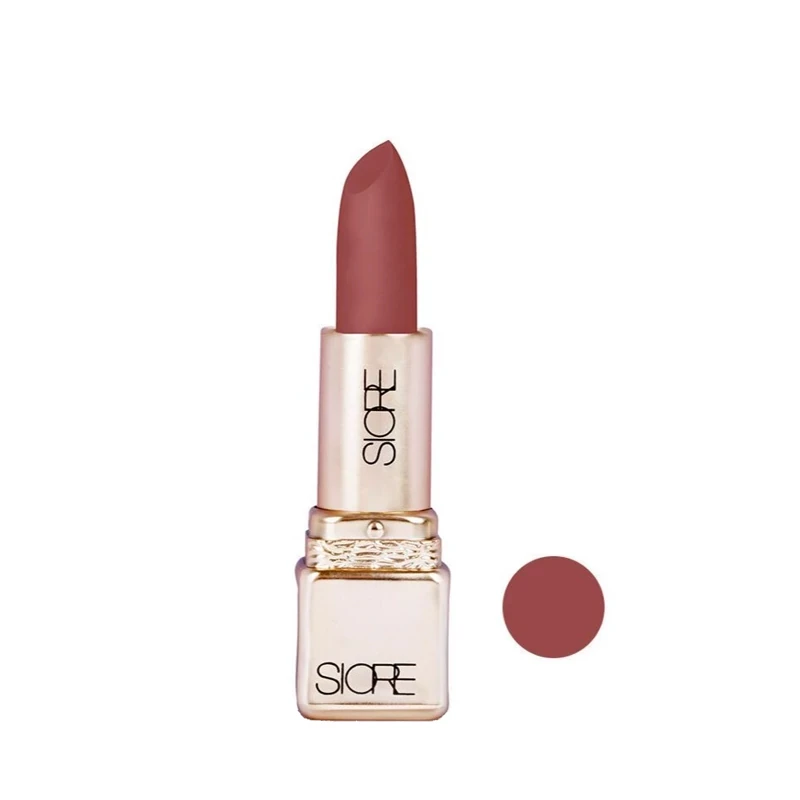 رژ لب جامد مخملی سیوره مدل S18 رنگ قهوه ای تیره شماره 18