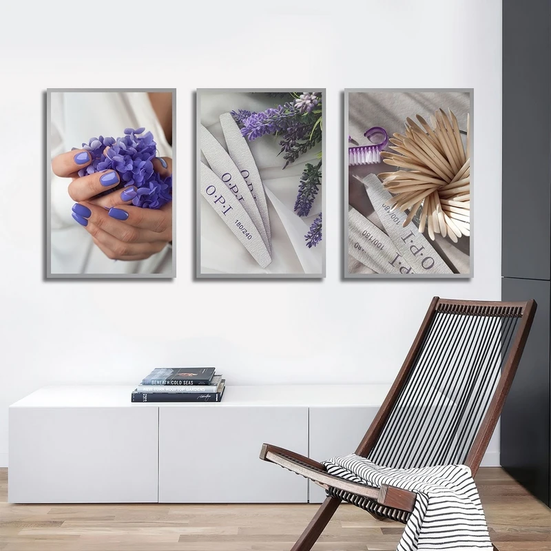 تابلو بکلیت طرح کاشت و طراحی ناخن مدل SI-2732 مجموعه 3 عددی